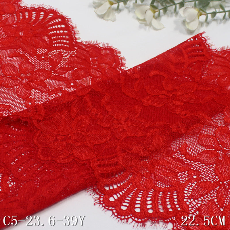 freedombeauty|Three-Color Series Car Thread Retro Full Floral Elastic Eyelash Lace Soft Performance Costume Lace Accessories