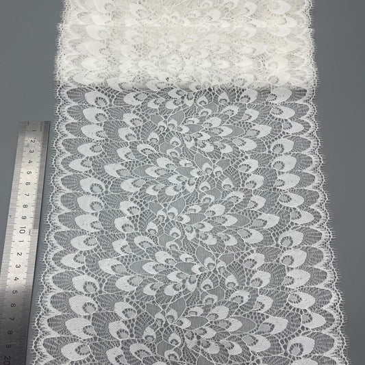 freedombeauty|23CM Elastic Eyelash Double-Sided Elastic Lace Trim DIY Wedding Dress, Clothing, Lingerie Accessories