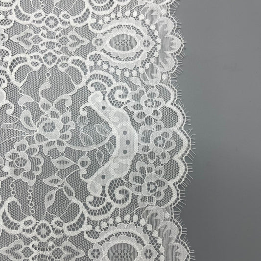 freedombeauty|20CM Elastic Eyelash French Nylon Lace Trim Elastic Lace Trim Wedding Dress, Underwear, Gloves, Socks