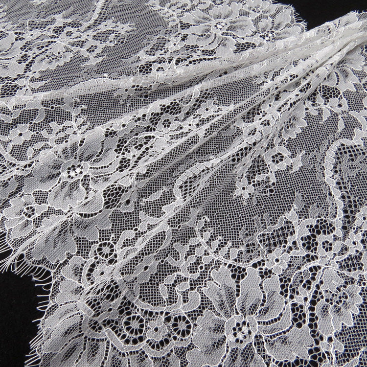 FREEDOMBEAUTY | Chao Shangjia's new 31CM symmetrical warp knitted lace, beautiful flower women's clothing eyelash lace