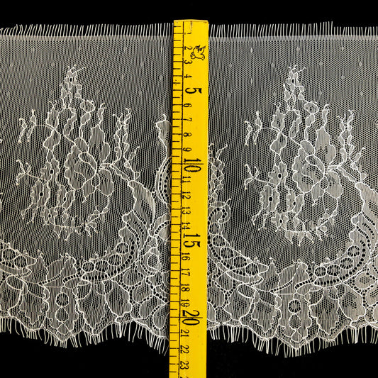 FREEDOMBEAUTY | Unilateral eyelash lace, environmentally friendly European and American fashion lace, dyeable fixed color lace 22cm wide