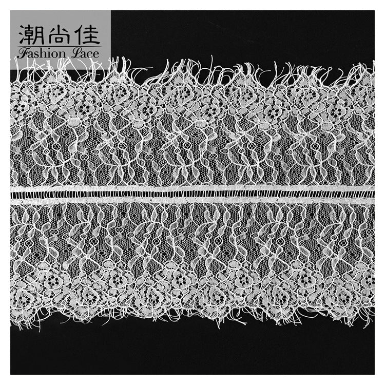 FREEDOMBEAUTY | Spot direct sales explosion bilateral eyelash lace 21cm wide non-elastic women's lace dress lace
