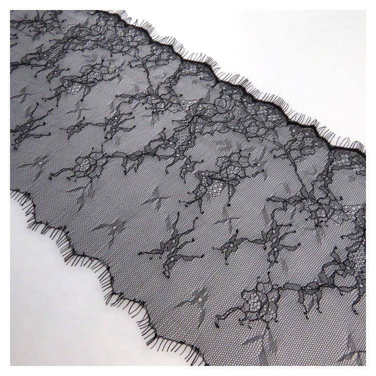 FREEDOMBEAUTY | Export quality Eco-friendly dyed eyelash lace DIY clothing accessories 23cm embroidered lace fabric
