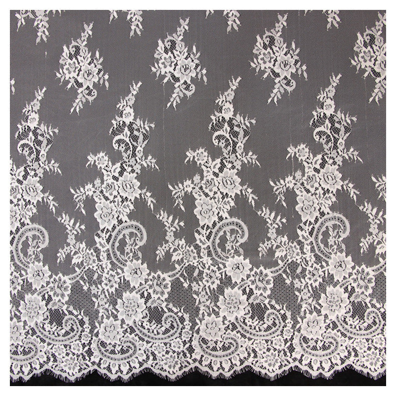 FREEDOMBEAUTY | Full eyelash lace, hot-selling nylon dress lace lace, collar lace wedding dress lace fabric