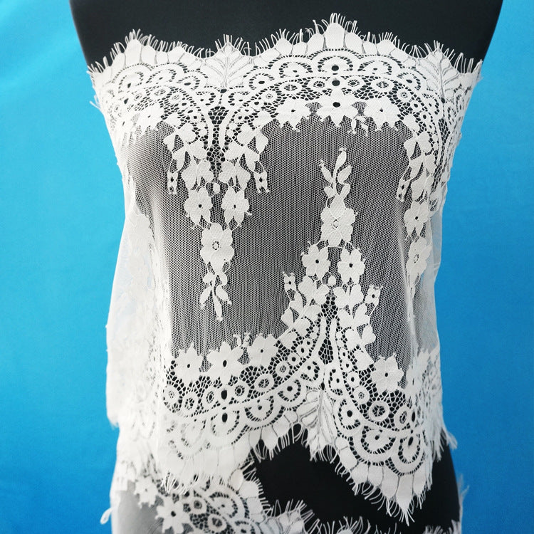 FREEDOMBEAUTY | 34cm hot-selling lace eyelash lace, clothing accessories lace, manufacturer spot wavy lace embroidery edge
