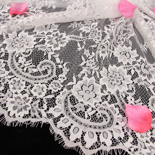FREEDOMBEAUTY | Full eyelash lace, hot-selling nylon dress lace lace, collar lace wedding dress lace fabric