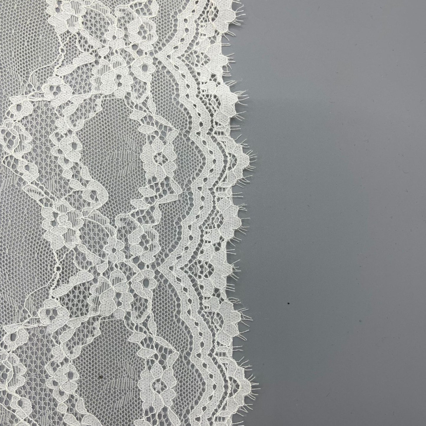 freedombeauty|23CM Elastic Eyelash French Style Supply Wedding Dress Accessories Lace Trim Suitable for Multiple Scene Decorations