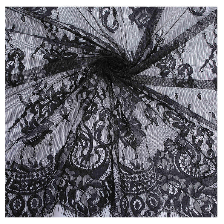 FREEDOMBEAUTY | European eyelash mesh lace fabric DIY wedding veil clothing wedding background decorative fabric lace