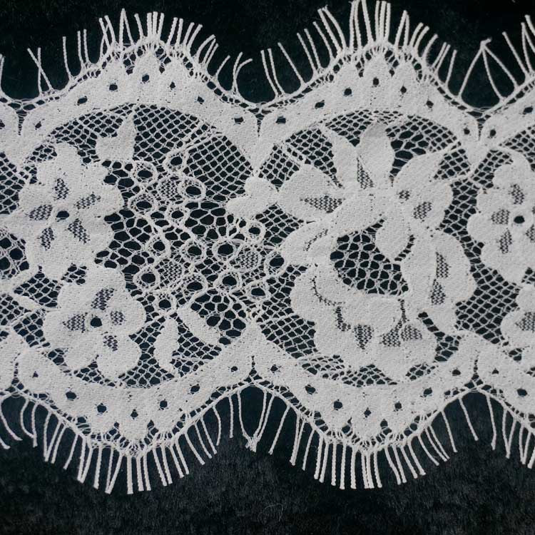 FREEDOMBEAUTY | 9.5cm wide circle wavy nylon lace, hot-selling eyelash lace wedding dress accessories