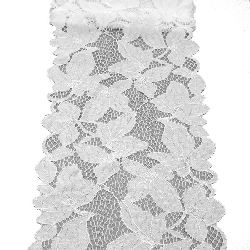 freedombeauty|18cm Wide White Stretch Nylon Lace Trim DIY Handmade Lace Lingerie Clothing DIY Accessories