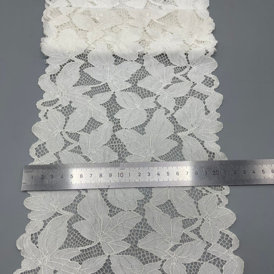 freedombeauty|21CM Lace Trim DIY Handmade Lingerie Wide Lace Trim Accessories Wedding Dress Decoration, Neckline, Hem