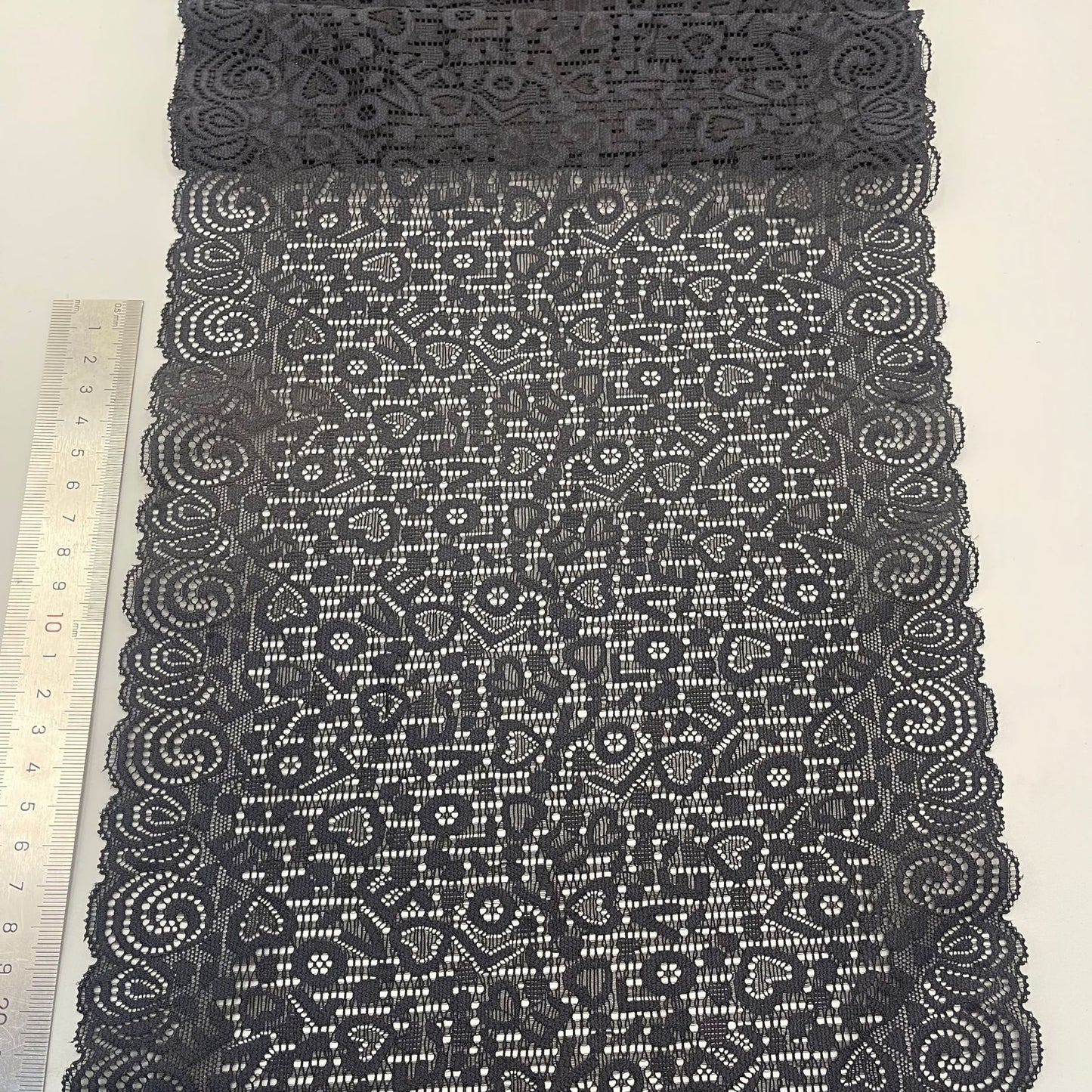 freedombeauty|23CM Exquisite White Elastic Lace Trim Nylon Wedding Dress Hollow Design Accessories DIY Wedding Dress Making