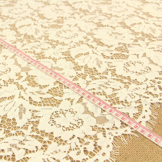 FREEDOMBEAUTY | 65cm High quality fabric eyelashes, composite thick quality brocade eyelash lace fabric, dress wedding dress eyelash lace