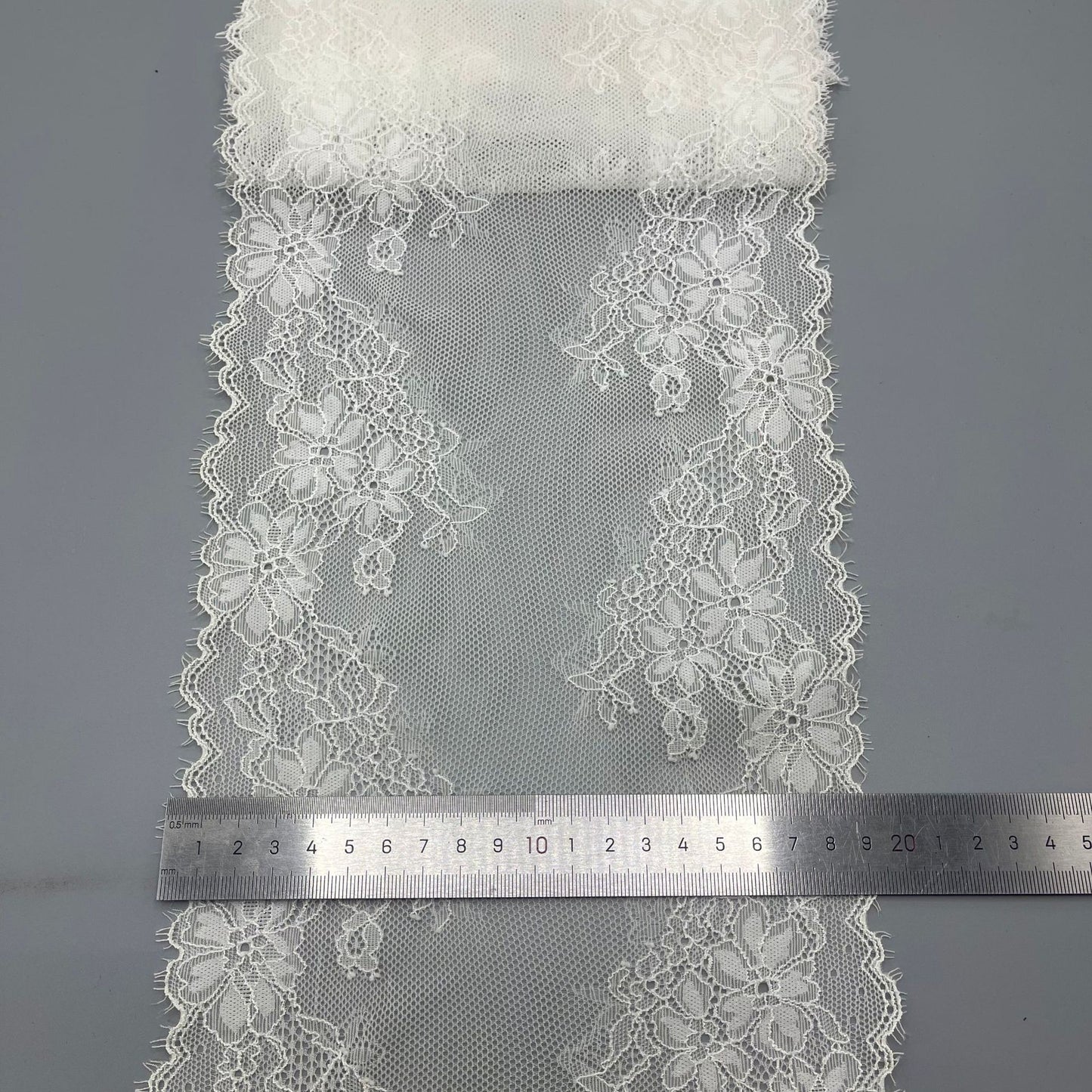 freedombeauty|18CM French Elastic Eyelash Lace Elastic Trim Skirt Children's Clothing Wedding Dress Decoration Clothing Hem