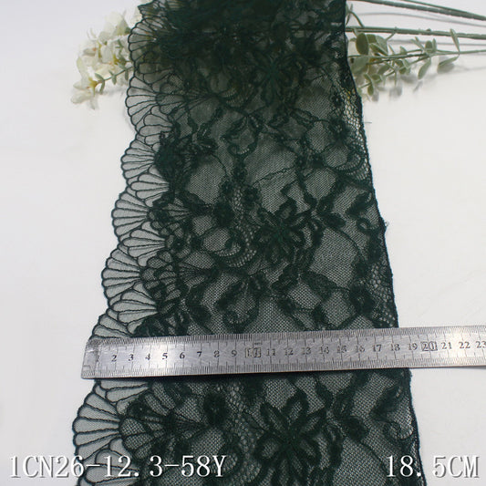 【1pack】-freedombeauty|Two-tone Double-layer Mesh Single-sided Ethnic Style Flower Embroidery Lace Trim Clothing Home Textile Lace Trim Accessories