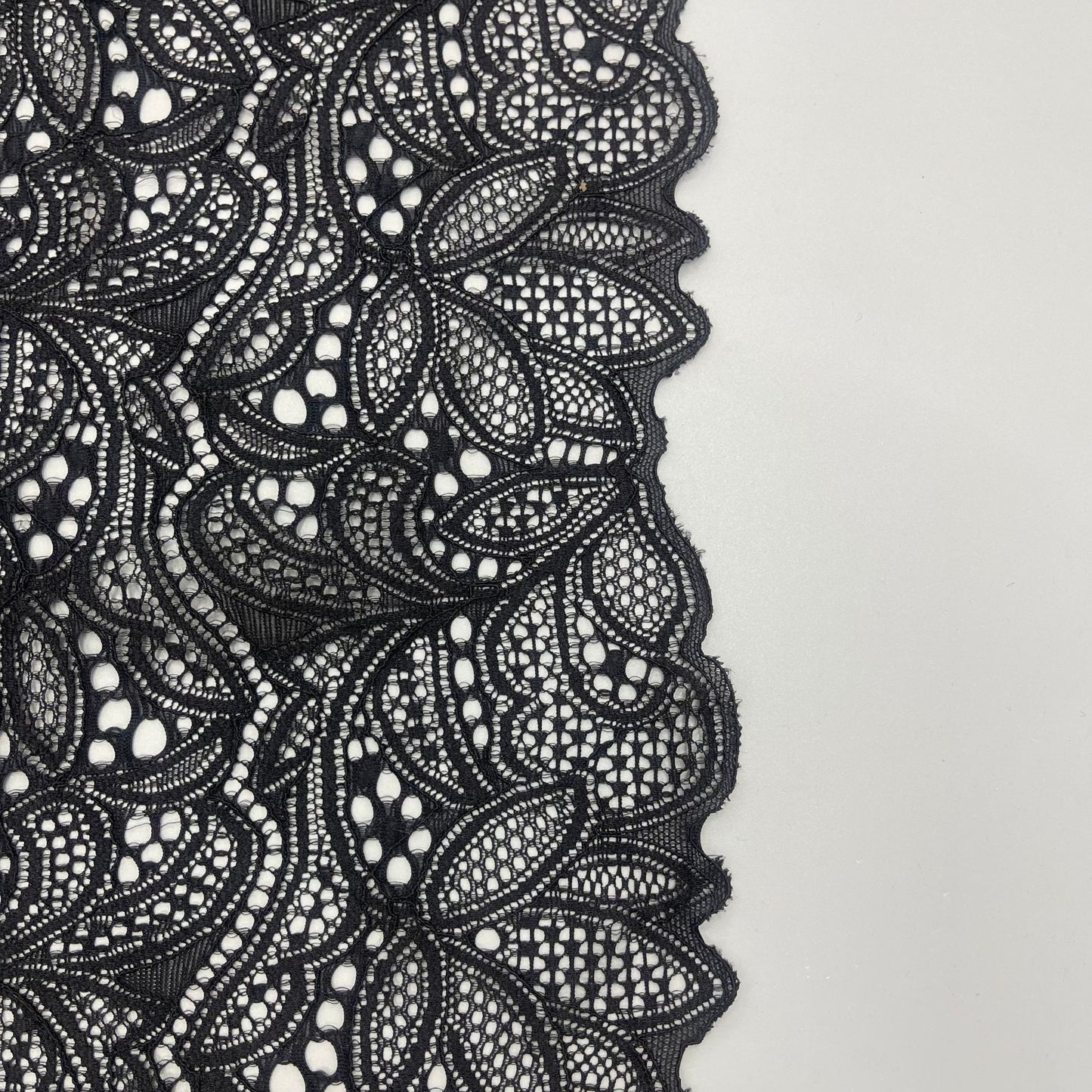 freedombeauty|16CM Lace Trim Elastic Lace Trim Rose Flower Shape Dense Pressed Yarn Accessories