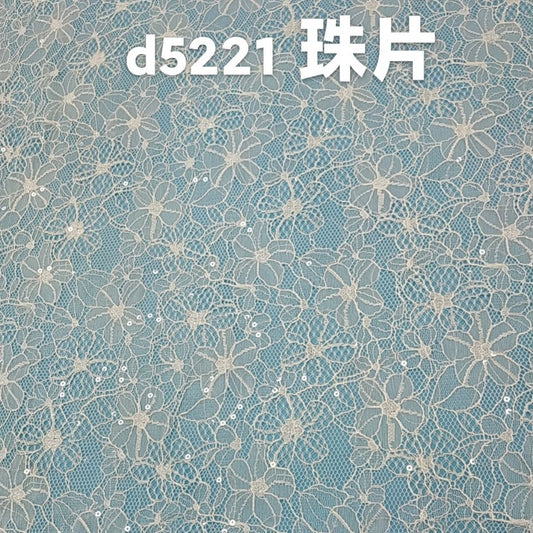 freedombeauty|Sequin New Full Polyester Non-Elastic Embroidered Plum Blossom Lace Fabric Sequin Trim Mesh European and American Dress Skirt Fabric