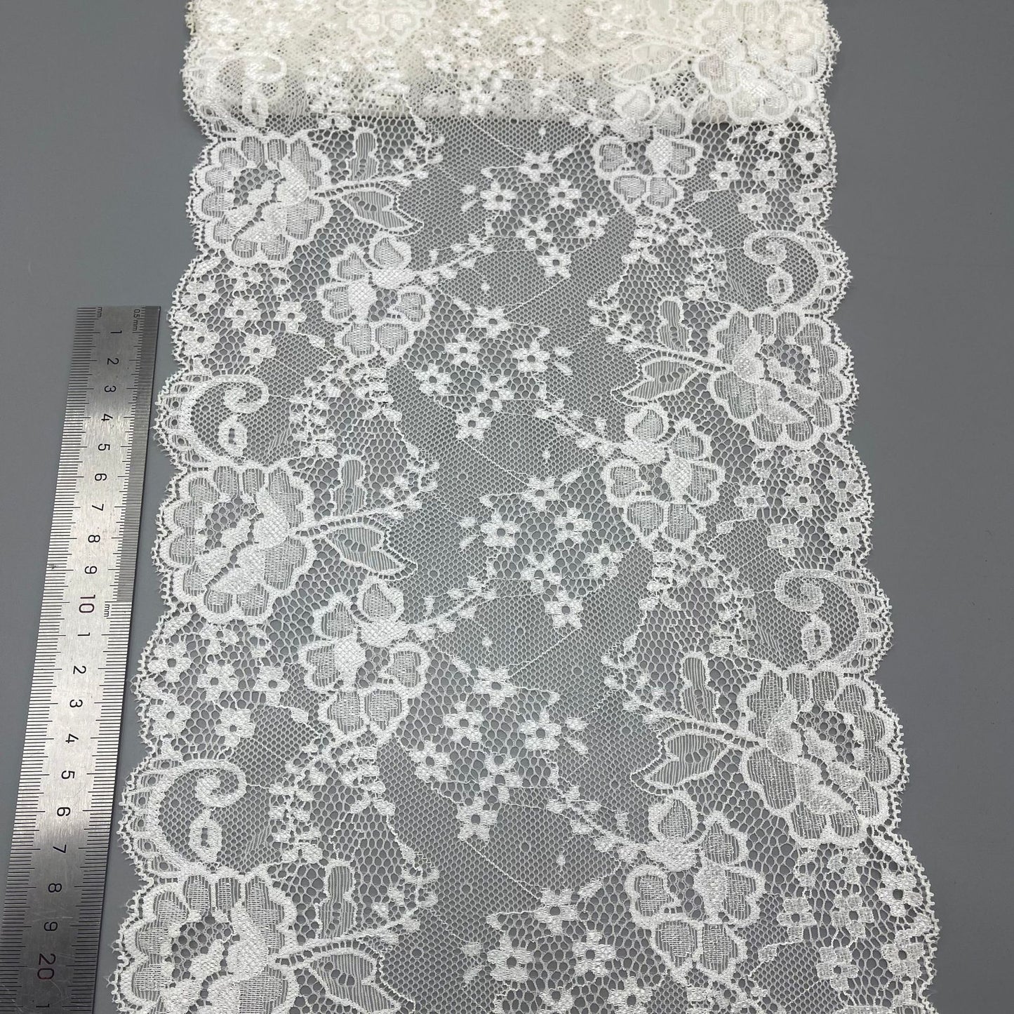 freedombeauty|22CM Elastic Lace Trim Nylon Lace Trim for Lingerie Skirt Decoration Accessories