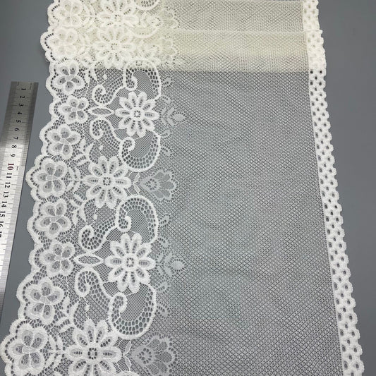 freedombeauty|31CM Stretch Lace Trim Lingerie Underwear Women's Dress Clothing Curtain Stretch Fabric