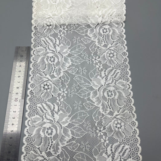 freedombeauty|17cm Underwear Wedding Dress Accessories White Nylon Hollow Lace Trim Custom Lace Pattern