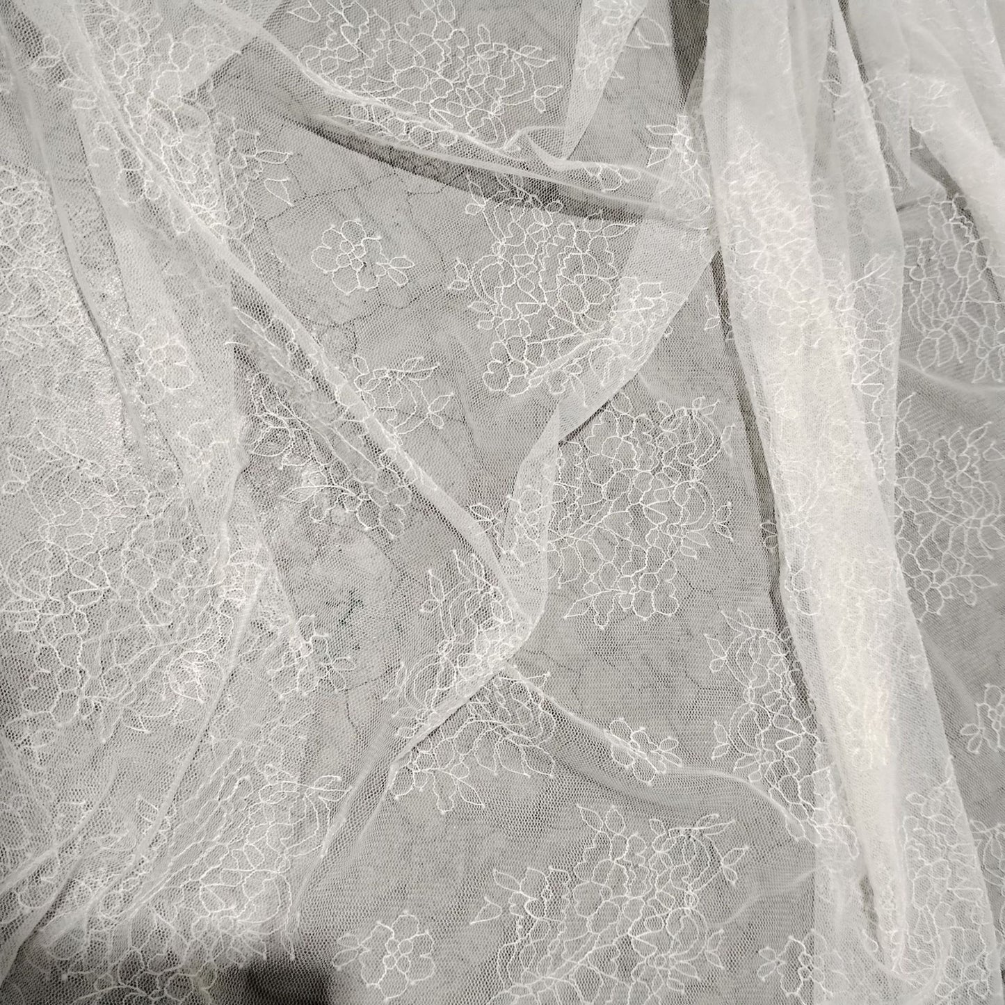 freedombeauty|Nylon L Small Flower Elastic Non-Elastic Lace Fabric Strapless Dress Clothing Lace Trim Fabric