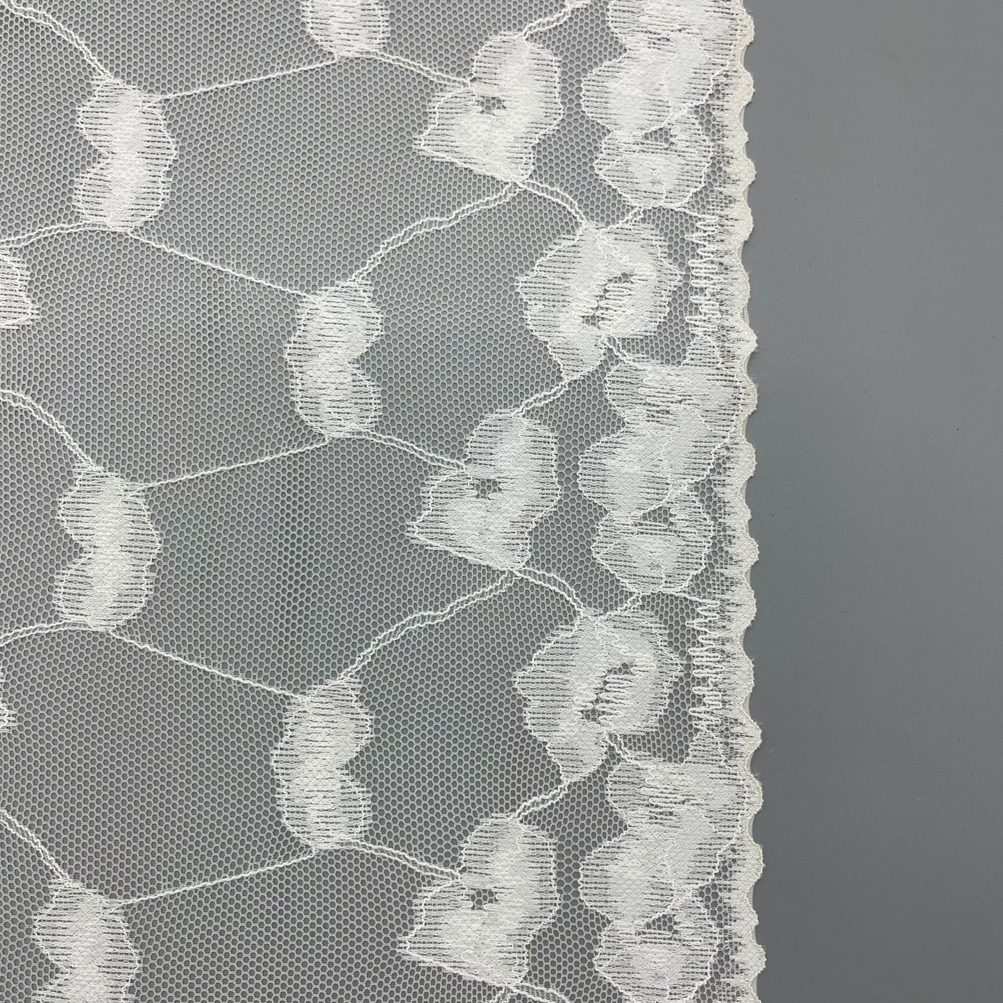 freedombeauty|20CM Lace Trim Large Edge Rose Shape Elastic Lace Dense Design