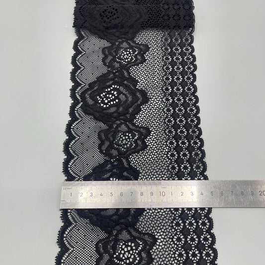 freedombeauty|15CM Lingerie Lace DIY Wedding Dress Accessories White Elastic Hollow Lace Trim Clothing Accessories