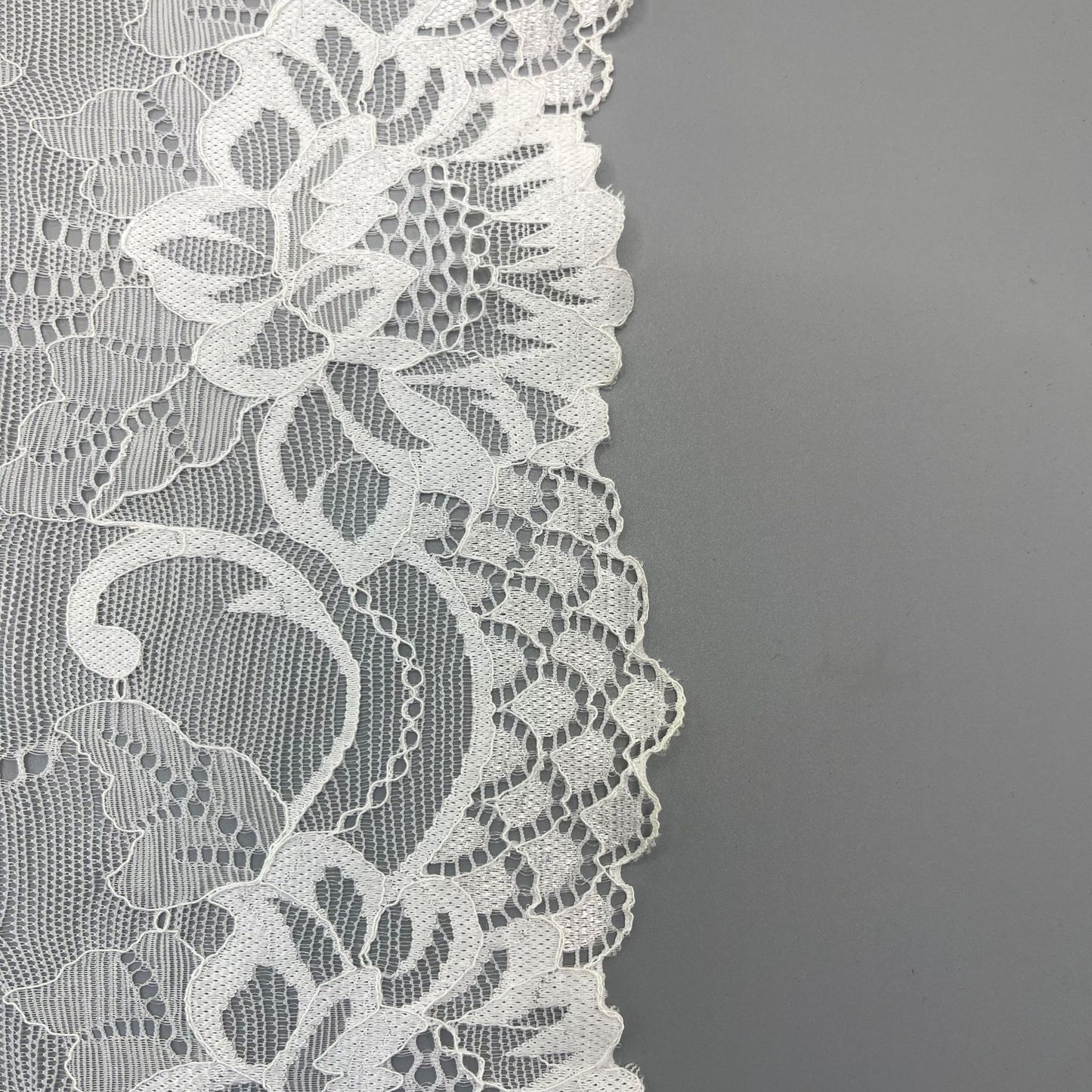 freedombeauty|17CM Wedding Dress Accessories White Elastic Lace Trim Hollow Design High-end Accessories