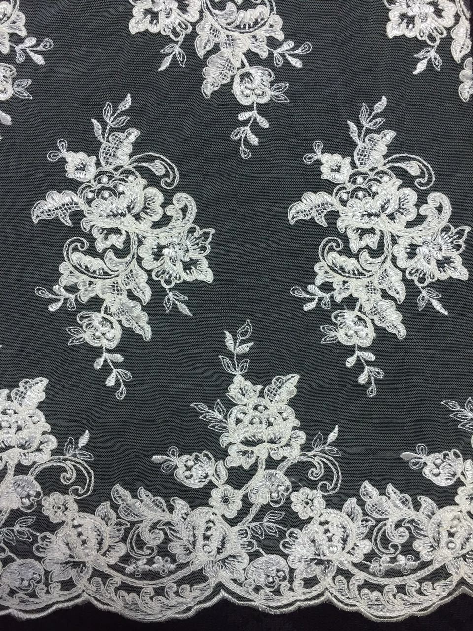 Freedombeauty | Direct Selling Car Bone Lace Veil Skirt Lace Accessories Three-Dimensional Bone Lace Fabric Wedding Dress Fabric