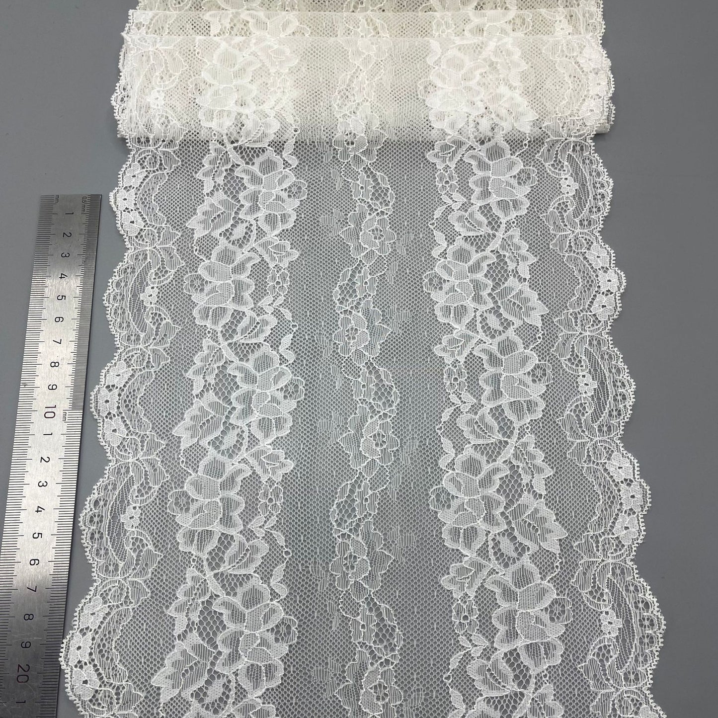 freedombeauty|23CM Nylon Elastic Lace Trim Wedding Dress, Lingerie Accessories DIY Handmade Lace Trim