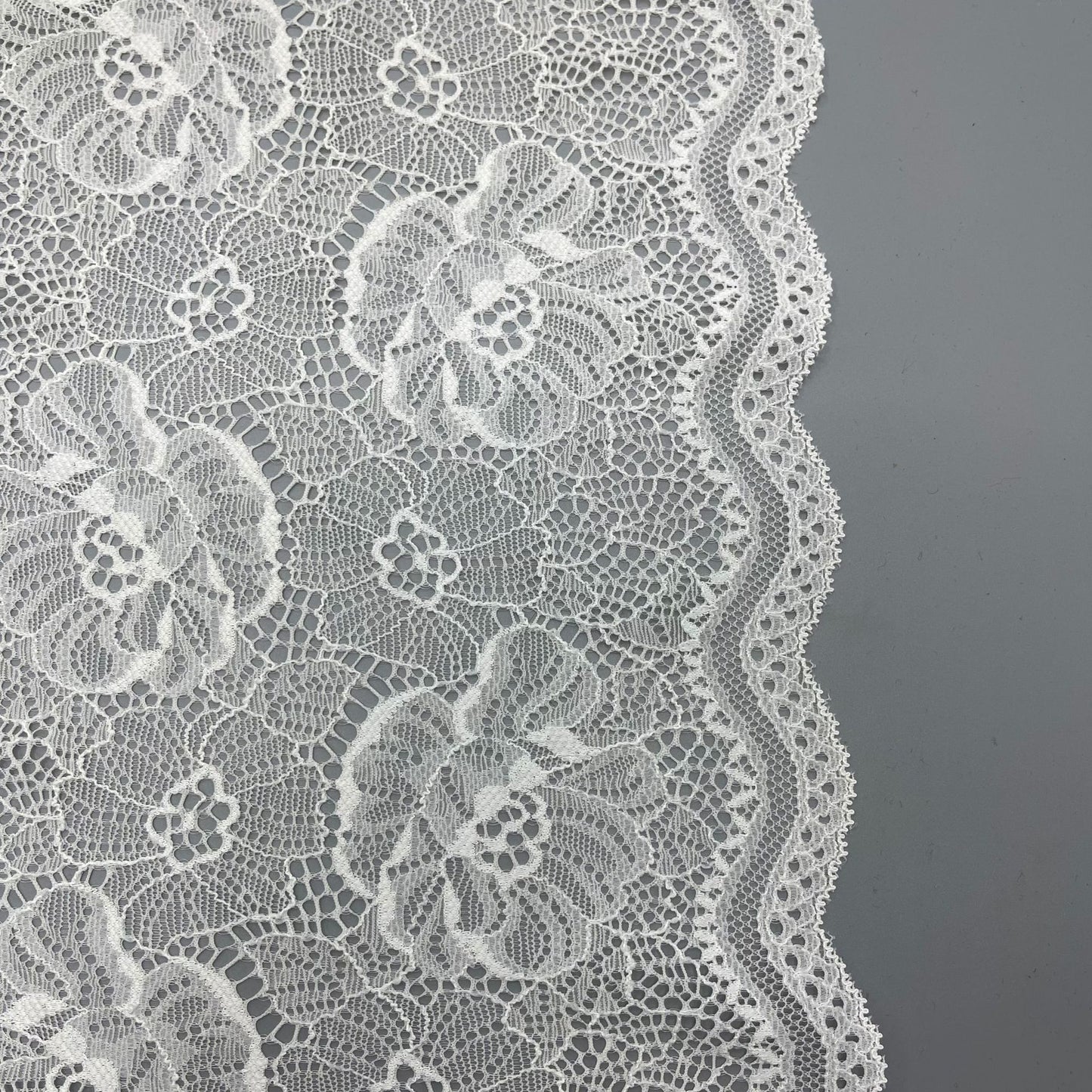 freedombeauty|21cm White Elastic Lace Trim Nylon Lace Accessories Handmade Wedding Dress Decoration Lace