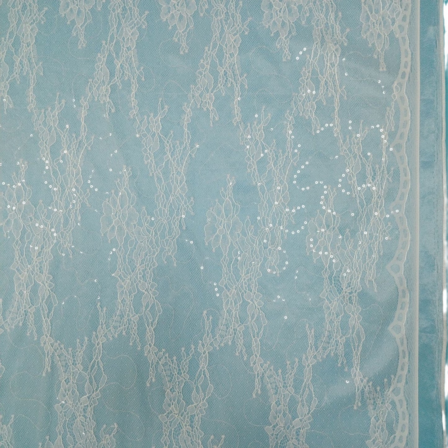freedombeauty|Composite Nylon Sequin Lace Fabric Full Pattern Lace Fabric for Skirts Fashion Dresses Wedding Dresses Children's Decorations