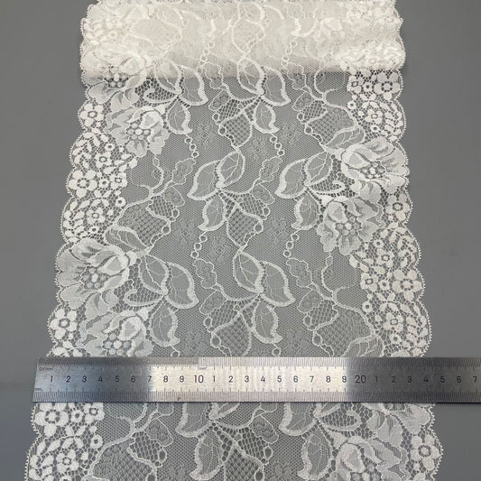freedombeauty|23CM French Elastic Lace Trim Clothing Lingerie Wedding Dress Accessories DIY Decoration