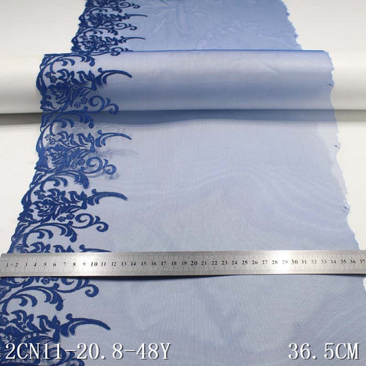 【1pack】-Freedombeauty | Two Blue Two Specifications Mesh Polyester Thread Thorns Embroidery Lace Accessories Curtain Sofa Cushion Lace