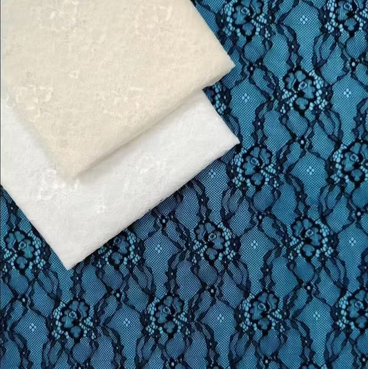 freedombeauty|Direct Supply Full Polyester Non-Elastic Large Peony Hot-Selling Lace Mesh Fabric for Underwear, Tops, Dresses, and Children's Clothing