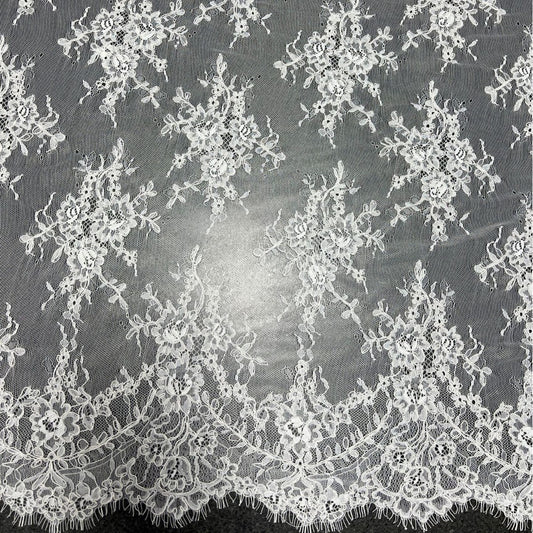 Freedombeauty | in Stock I Car Bone Thread Eyelash Lace Fabric Wedding Dress Material Starting from One Piece