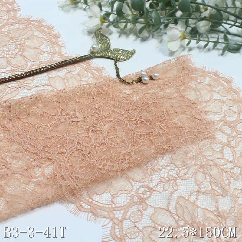 freedombeauty|Multicolor Double Wave Full Vintage Flower Non-Elastic Eyelash 22cm Clothing Home Textile Lace Trim DIY