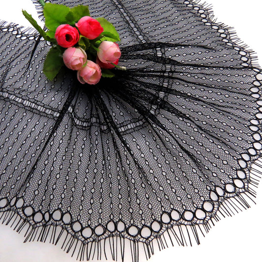 FREEDOMBEAUTY | 20.5cm Hot Sale Bilateral Nylon Silk Lace, Lace Inelastic Lace Curtain Accessories Wholesale