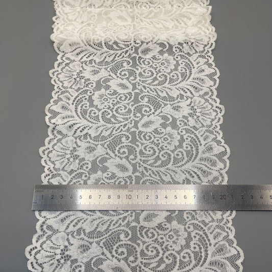freedombeauty|21CM Wedding Dress White Lace Hollow Elastic Nylon Lace Handmade Accessories