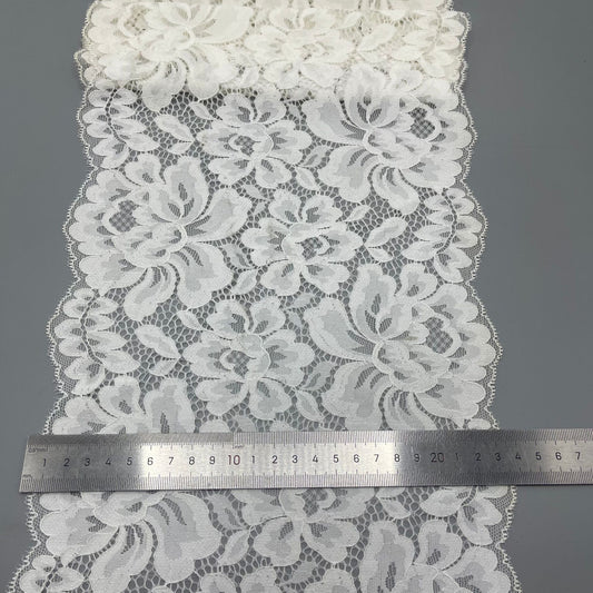 freedombeauty|23CM Nylon Lace Trim Elastic Lace Trim Wedding Dress, Lingerie Hem, Gloves, Socks Accessories