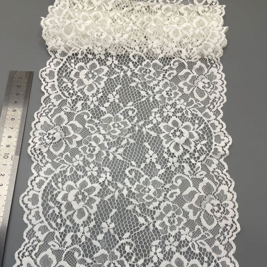 freedombeauty|21CM Lace Trim Rose Shape Elastic Lace Dense Pressed Design