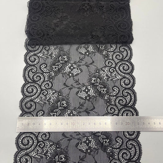 freedombeauty|22CM Nylon Stretch Lace Trim Nylon Ribbon Lace Trim Stretch Underwear Wedding Dress Accessories