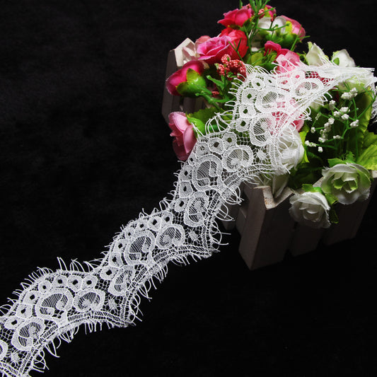 FREEDOMBEAUTY | Spot direct sales popular eyelash lace 7cm wide non-elastic lace DIY clothing accessories