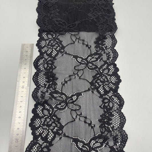 freedombeauty|17cm Elastic White Handmade Wedding Dress Lace Hollow Lace Nylon Garment Accessories Custom Lace