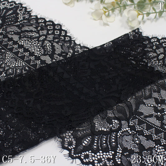 freedombeauty|Multicolor Double Wave Full Vintage Pattern Elastic Eyelash Lace European and American Soft Lingerie Accessories DIY