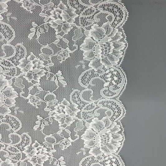freedombeauty|18cm White Elastic Lace Trim Handmade Hollow Lace Wedding Dress Decoration Material Lace