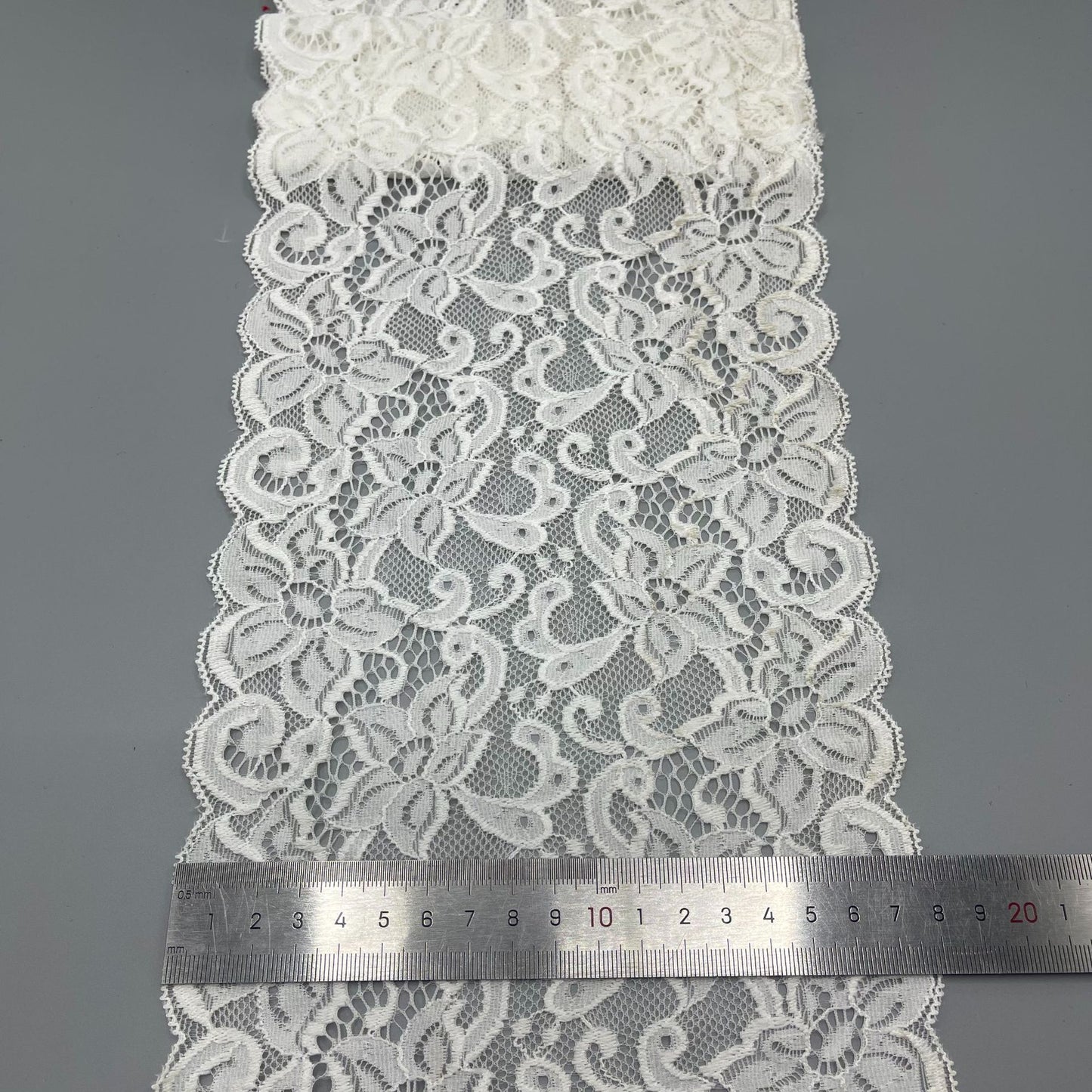 freedombeauty|18cm In Stock Direct Sale Nylon Spandex Lace Fabric for Women's Dresses and Children's Clothing Lace Trim Fabric