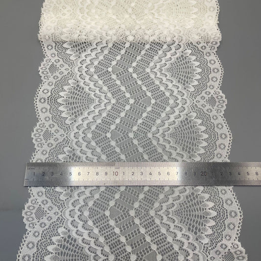 freedombeauty|18CM Lingerie Wedding Dress Accessories High-Quality Nylon Elastic Lace Hollow Trim