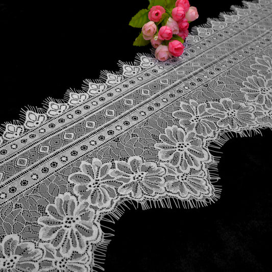 FREEDOMBEAUTY | New 23cm skirt non-elastic lace, hair accessories and underwear commonly used lace, eyelash warp lace