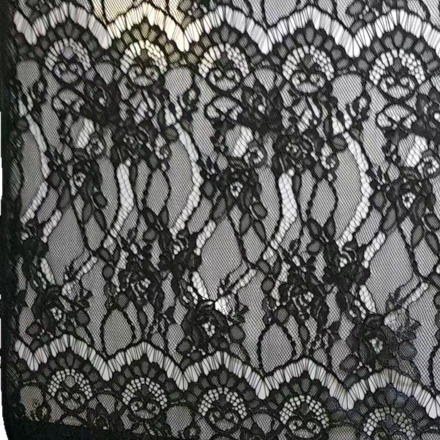 freedombeauty|Polyester Lace Fabric Eyelash Full S-Shaped Segment Long Eyelash Connective Wedding Dress Dress Shirt Decoration for Children